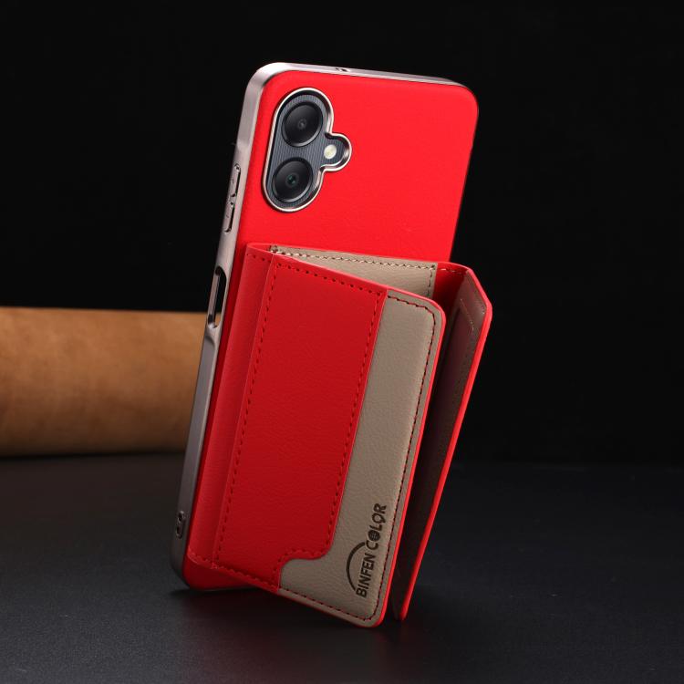 Colour Matching Horizontal Magnetic Card Bag RFID MagSafe Phone Case, For Samsung Galaxy A06, For Samsung Galaxy A56, For Samsung Galaxy A26, For Samsung Galaxy A36, For Samsung Galaxy A25, For Samsung Galaxy A55