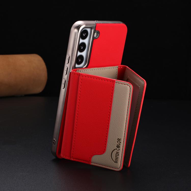 Colour Matching Horizontal Magnetic Card Bag RFID MagSafe Phone Case, For Samsung Galaxy S23+ 5G, For Samsung Galaxy S23 5G, For Samsung Galaxy S22 Ultra 5G, For Samsung Galaxy S22+ 5G, For Samsung Galaxy S22 5G, For Samsung Galaxy S21 5G              ...