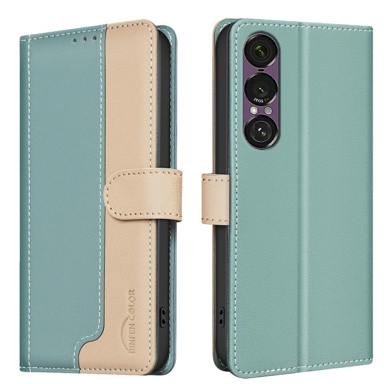 Color Matching RFID Anti-theft Leather Phone Case, For Sony Xperia 1 VIII, For Sony Xperia 1 VII