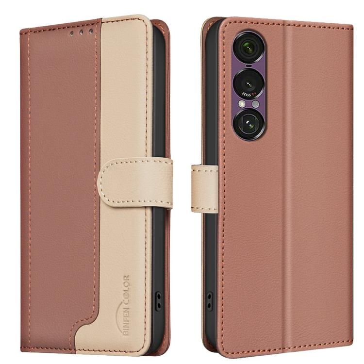 Color Matching RFID Anti-theft Leather Phone Case, For Sony Xperia 1 VIII, For Sony Xperia 1 VII