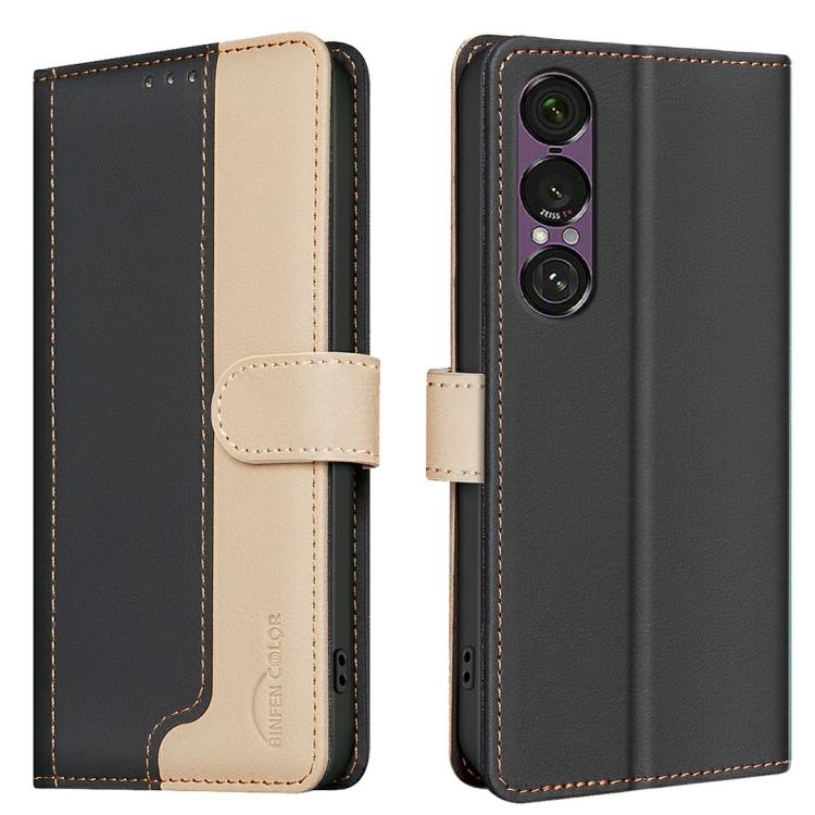 Color Matching RFID Anti-theft Leather Phone Case, For Sony Xperia 1 VIII, For Sony Xperia 1 VII
