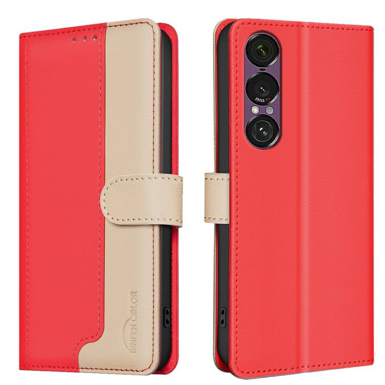 Color Matching RFID Anti-theft Leather Phone Case, For Sony Xperia 1 VIII, For Sony Xperia 1 VII