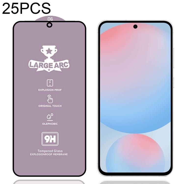25pcs 9H 0.18mm High Aluminum Large Arc Tempered Glass Film, Support Fingerprint Unlocking, For Samsung Galaxy S26+ 5G, For Samsung Galaxy S26 Edge 5G, For Samsung Galaxy S26 Ultra 5G, For Samsung Galaxy S26 5G, For Samsung Galaxy S25 5G               ...