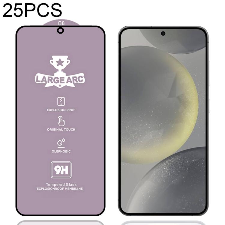 25pcs 9H 0.18mm High Aluminum Large Arc Tempered Glass Film, Support Fingerprint Unlocking, For Samsung Galaxy S26+ 5G, For Samsung Galaxy S26 Edge 5G, For Samsung Galaxy S26 Ultra 5G, For Samsung Galaxy S26 5G, For Samsung Galaxy S25 5G               ...