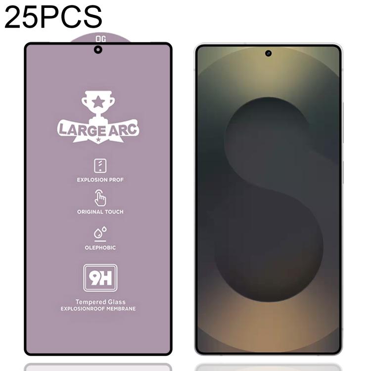 25pcs 9H 0.18mm High Aluminum Large Arc Tempered Glass Film, Support Fingerprint Unlocking, For Samsung Galaxy S26+ 5G, For Samsung Galaxy S26 Edge 5G, For Samsung Galaxy S26 Ultra 5G, For Samsung Galaxy S26 5G, For Samsung Galaxy S25 5G               ...
