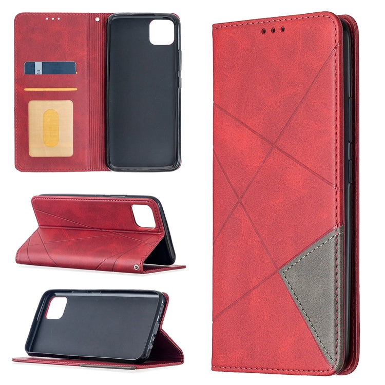Rhombus Texture Horizontal Flip Magnetic Leather Case with Holder & Card Slots, For OPPO Realme C11, For OPPO Realme 6, For OPPO Realme 6 Pro, For OPPO Reno3 Pro, For OPPO Reno4 Pro 5G