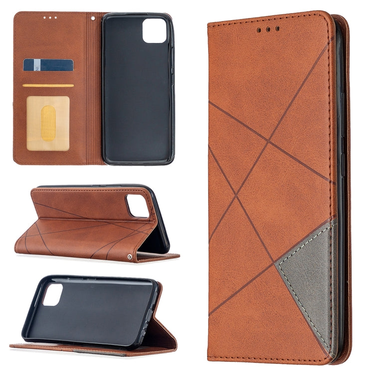 Rhombus Texture Horizontal Flip Magnetic Leather Case with Holder & Card Slots, For OPPO Realme C11, For OPPO Realme 6, For OPPO Realme 6 Pro, For OPPO Reno3 Pro, For OPPO Reno4 Pro 5G
