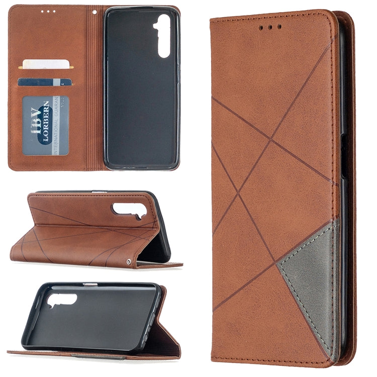 Rhombus Texture Horizontal Flip Magnetic Leather Case with Holder & Card Slots, For OPPO Realme C11, For OPPO Realme 6, For OPPO Realme 6 Pro, For OPPO Reno3 Pro, For OPPO Reno4 Pro 5G
