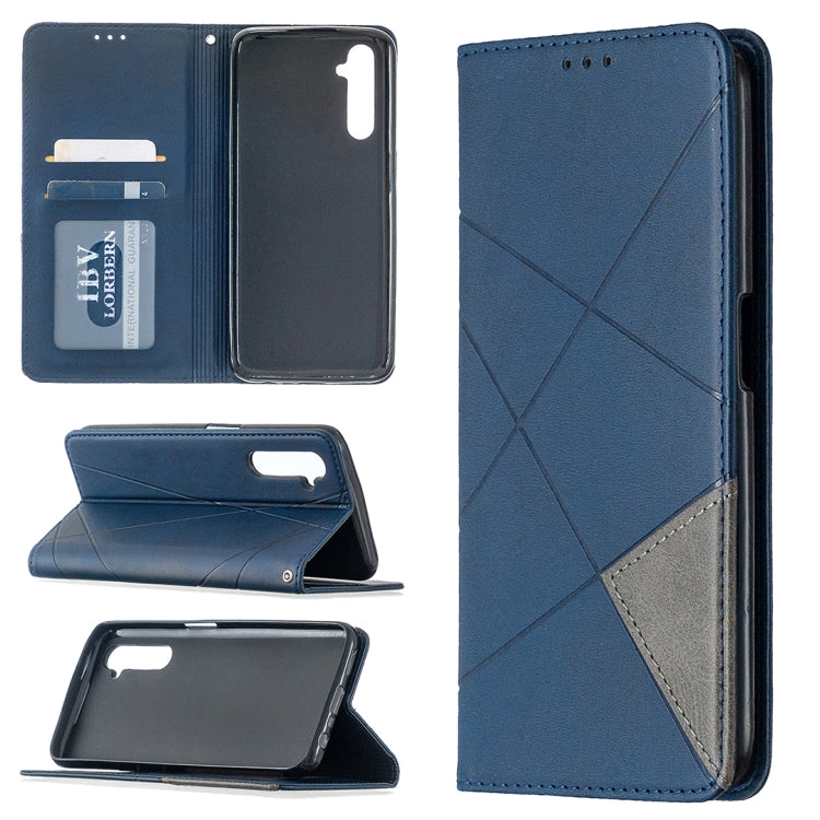 Rhombus Texture Horizontal Flip Magnetic Leather Case with Holder & Card Slots, For OPPO Realme C11, For OPPO Realme 6, For OPPO Realme 6 Pro, For OPPO Reno3 Pro, For OPPO Reno4 Pro 5G