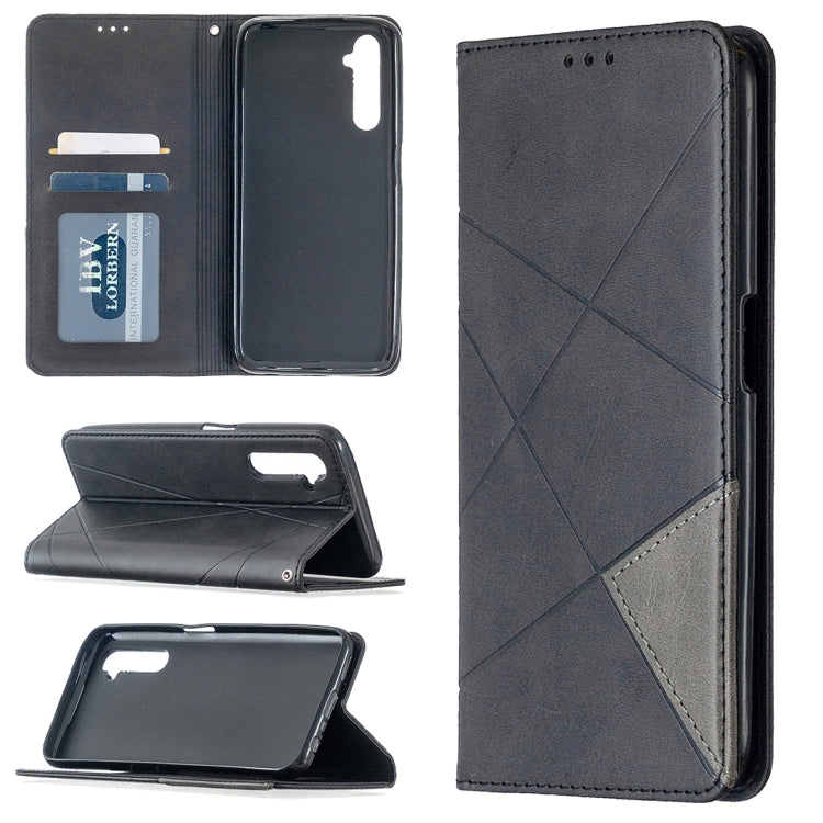 Rhombus Texture Horizontal Flip Magnetic Leather Case with Holder & Card Slots, For OPPO Realme C11, For OPPO Realme 6, For OPPO Realme 6 Pro, For OPPO Reno3 Pro, For OPPO Reno4 Pro 5G