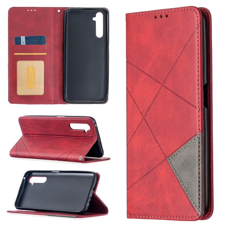 Rhombus Texture Horizontal Flip Magnetic Leather Case with Holder & Card Slots, For OPPO Realme C11, For OPPO Realme 6, For OPPO Realme 6 Pro, For OPPO Reno3 Pro, For OPPO Reno4 Pro 5G