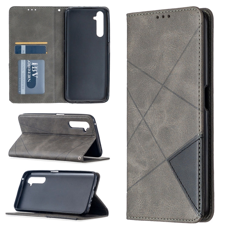 Rhombus Texture Horizontal Flip Magnetic Leather Case with Holder & Card Slots, For OPPO Realme C11, For OPPO Realme 6, For OPPO Realme 6 Pro, For OPPO Reno3 Pro, For OPPO Reno4 Pro 5G