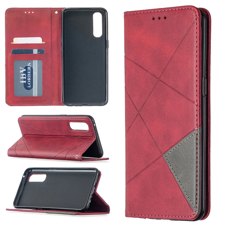 Rhombus Texture Horizontal Flip Magnetic Leather Case with Holder & Card Slots, For OPPO Realme C11, For OPPO Realme 6, For OPPO Realme 6 Pro, For OPPO Reno3 Pro, For OPPO Reno4 Pro 5G