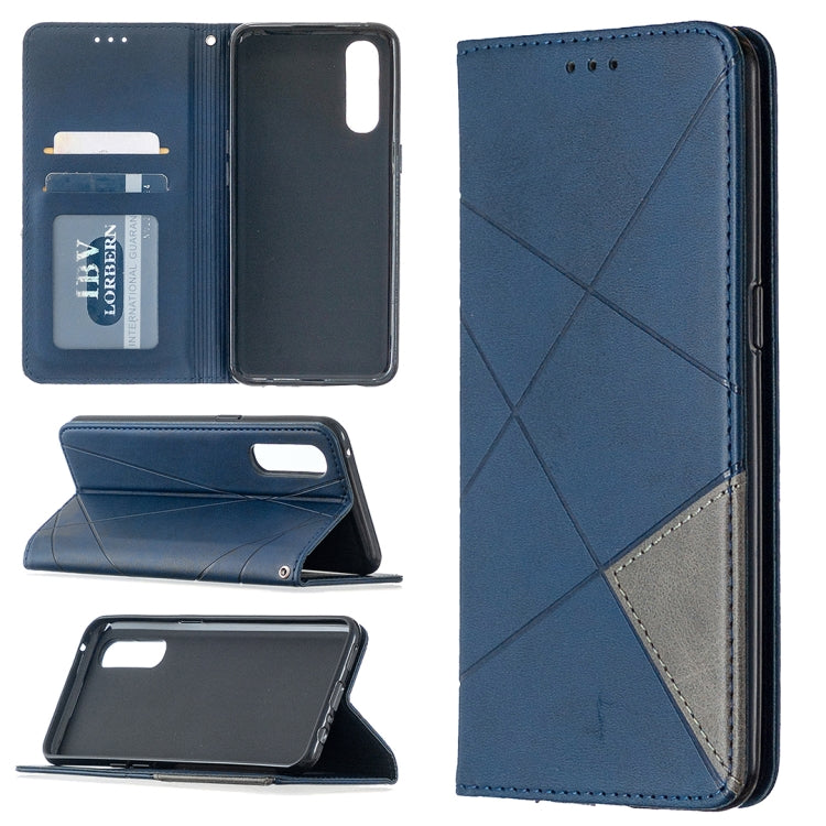 Rhombus Texture Horizontal Flip Magnetic Leather Case with Holder & Card Slots, For OPPO Realme C11, For OPPO Realme 6, For OPPO Realme 6 Pro, For OPPO Reno3 Pro, For OPPO Reno4 Pro 5G