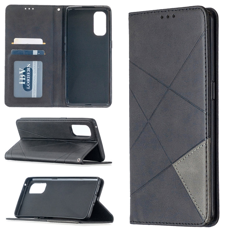 Rhombus Texture Horizontal Flip Magnetic Leather Case with Holder & Card Slots, For OPPO Realme C11, For OPPO Realme 6, For OPPO Realme 6 Pro, For OPPO Reno3 Pro, For OPPO Reno4 Pro 5G