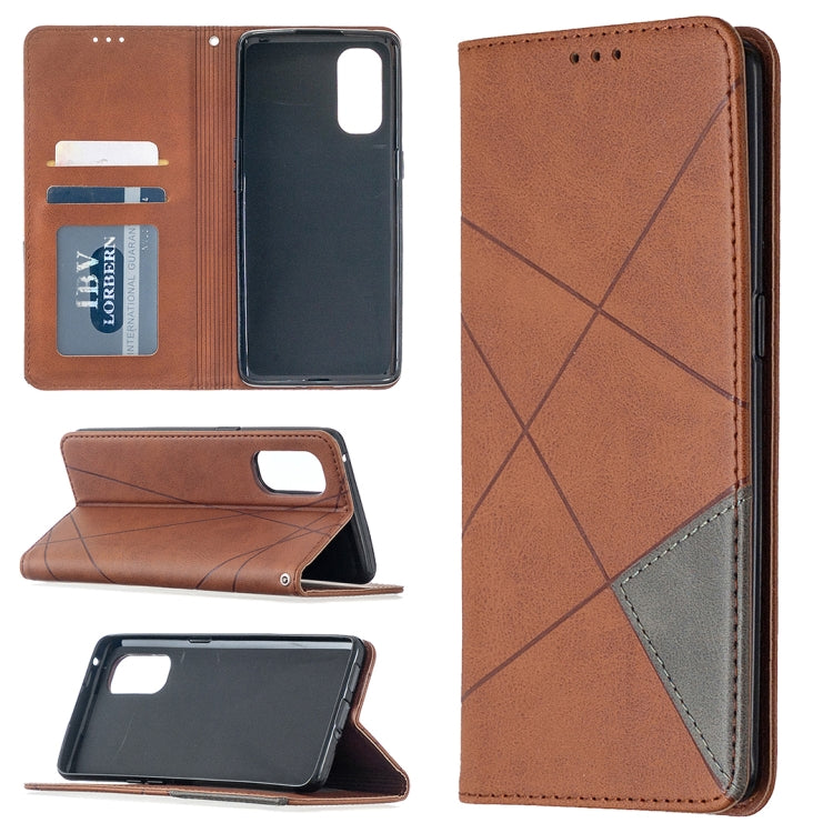 Rhombus Texture Horizontal Flip Magnetic Leather Case with Holder & Card Slots, For OPPO Realme C11, For OPPO Realme 6, For OPPO Realme 6 Pro, For OPPO Reno3 Pro, For OPPO Reno4 Pro 5G