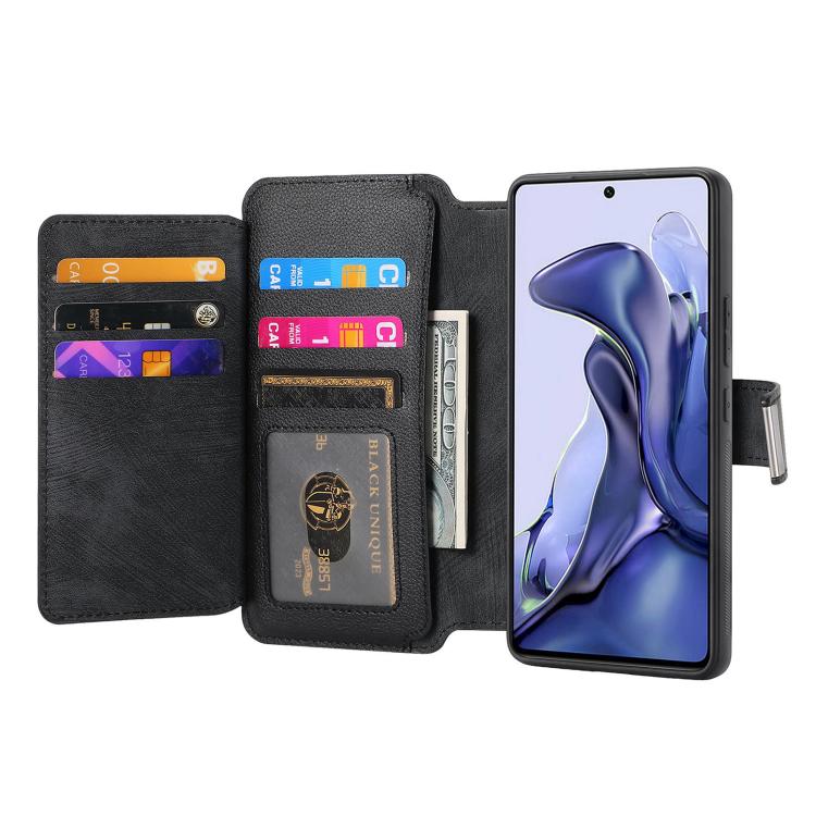 CaseNeo MagSafe RFID Anti-theft Zipper Wallet Retro Leather Phone Case, For Xiaomi Mi 11T / 11T Pro 5G, For Xiaomi Mi 11 Lite