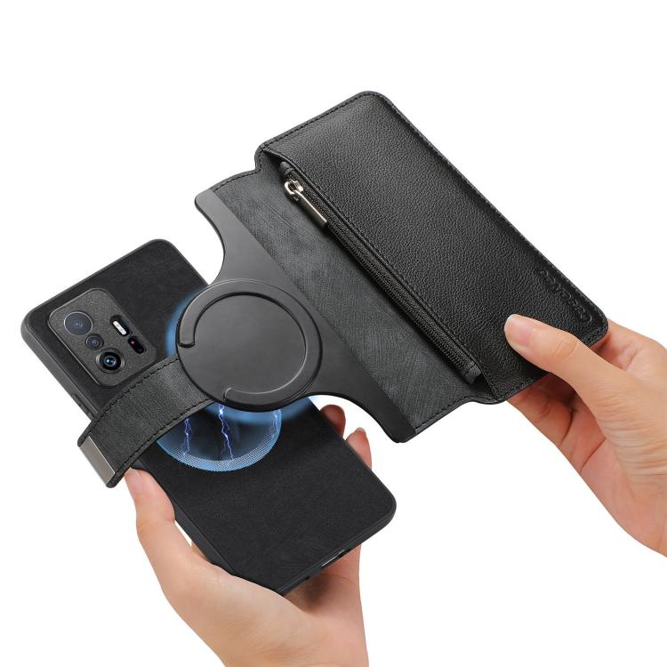 CaseNeo MagSafe RFID Anti-theft Zipper Wallet Retro Leather Phone Case, For Xiaomi Mi 11T / 11T Pro 5G, For Xiaomi Mi 11 Lite