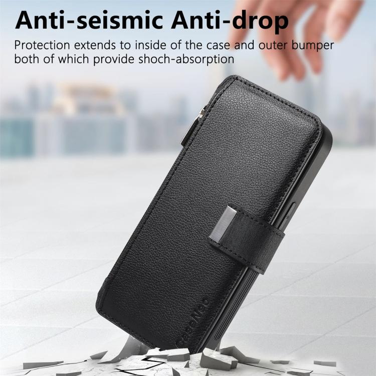CaseNeo MagSafe RFID Anti-theft Zipper Wallet Retro Leather Phone Case, For Xiaomi 14T, For Xiaomi 13T / 13T Pro 5G, For Xiaomi Mi 11T / 11T Pro 5G, For Xiaomi Mi 11 Lite