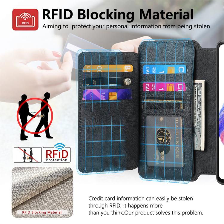 CaseNeo MagSafe RFID Anti-theft Zipper Wallet Retro Leather Phone Case, For Xiaomi 14T, For Xiaomi 13T / 13T Pro 5G, For Xiaomi Mi 11T / 11T Pro 5G, For Xiaomi Mi 11 Lite
