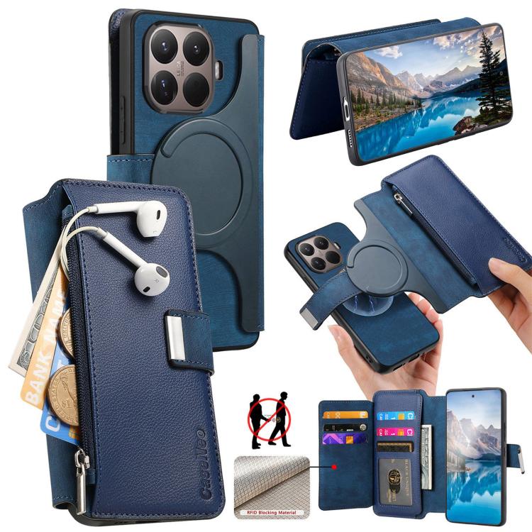 CaseNeo MagSafe RFID Anti-theft Zipper Wallet Retro Leather Phone Case, For Xiaomi 17 Pro Max, For Xiaomi 17, For Xiaomi 15T Pro 5G, For Xiaomi 15T 5G, For Xiaomi Poco X7 Pro, For Xiaomi 14T Pro, For Xiaomi 14T, For Xiaomi 13T / 13T Pro 5G