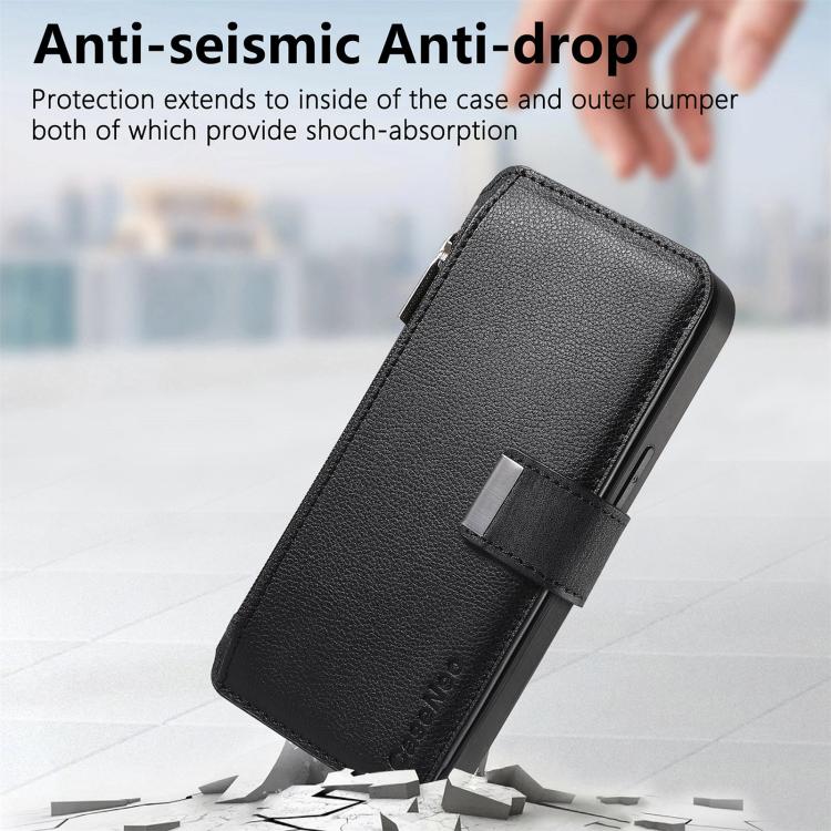 CaseNeo MagSafe RFID Anti-theft Zipper Wallet Retro Leather Phone Case, For Xiaomi 17T Pro 5G, For Xiaomi 17T 5G, For Xiaomi 17 Pro Max, For Xiaomi 17, For Xiaomi 15T Pro 5G, For Xiaomi 15T 5G, For Xiaomi Poco X7 Pro, For Xiaomi 14T Pro