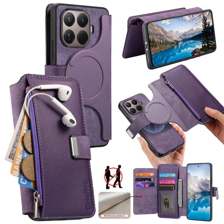 CaseNeo MagSafe RFID Anti-theft Zipper Wallet Retro Leather Phone Case, For Xiaomi 17T Pro 5G, For Xiaomi 17T 5G, For Xiaomi 17 Pro Max, For Xiaomi 17, For Xiaomi 15T Pro 5G, For Xiaomi 15T 5G, For Xiaomi Poco X7 Pro, For Xiaomi 14T Pro
