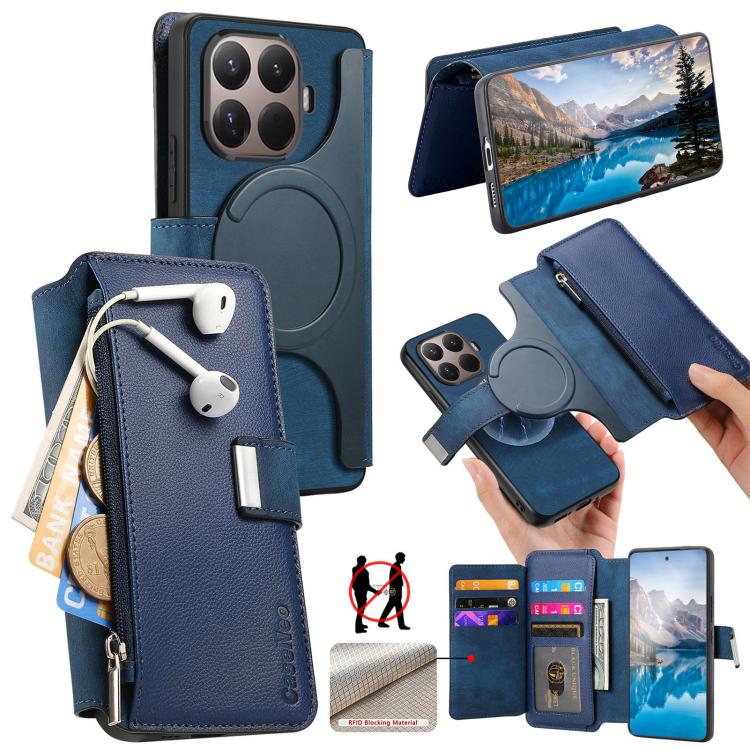 CaseNeo MagSafe RFID Anti-theft Zipper Wallet Retro Leather Phone Case, For Xiaomi 17T Pro 5G, For Xiaomi 17T 5G, For Xiaomi 17 Pro Max, For Xiaomi 17, For Xiaomi 15T Pro 5G, For Xiaomi 15T 5G, For Xiaomi Poco X7 Pro, For Xiaomi 14T Pro