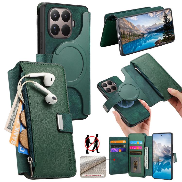 CaseNeo MagSafe RFID Anti-theft Zipper Wallet Retro Leather Phone Case, For Xiaomi 17T Pro 5G, For Xiaomi 17T 5G, For Xiaomi 17 Pro Max, For Xiaomi 17, For Xiaomi 15T Pro 5G, For Xiaomi 15T 5G, For Xiaomi Poco X7 Pro, For Xiaomi 14T Pro
