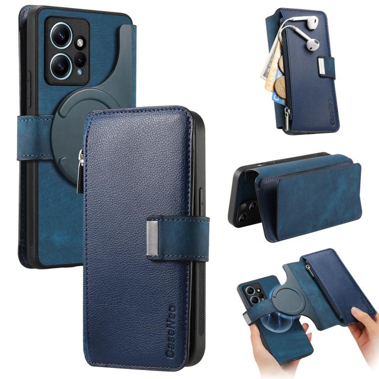 CaseNeo MagSafe RFID Anti-theft Zipper Wallet Retro Leather Phone Case, For Redmi Note 13 4G, For Redmi Note 13R Pro 5G, For Redmi Note 13 5G, For Redmi Note 13 Pro+, For Redmi Note 13 Pro 5G, For Redmi Note 12 4G Global, For Redmi Note 12 Pro+ 5G     ...