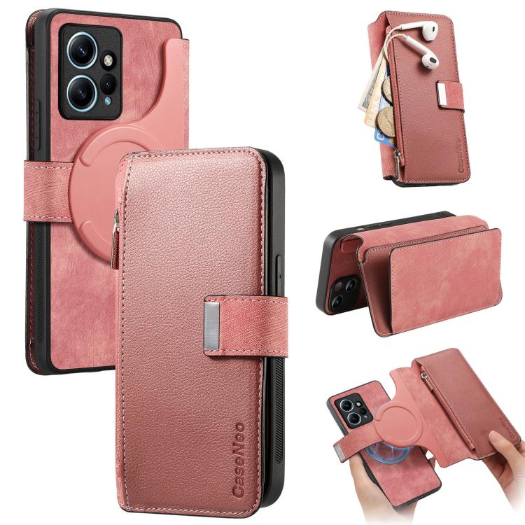 CaseNeo MagSafe RFID Anti-theft Zipper Wallet Retro Leather Phone Case, For Redmi Note 13 4G, For Redmi Note 13R Pro 5G, For Redmi Note 13 5G, For Redmi Note 13 Pro+, For Redmi Note 13 Pro 5G, For Redmi Note 12 4G Global, For Redmi Note 12 Pro+ 5G     ...