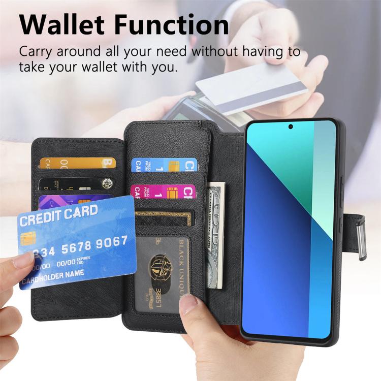 CaseNeo MagSafe RFID Anti-theft Zipper Wallet Retro Leather Phone Case, For Redmi Note 13 4G, For Redmi Note 13R Pro 5G, For Redmi Note 13 5G, For Redmi Note 13 Pro+, For Redmi Note 13 Pro 5G, For Redmi Note 12 4G Global, For Redmi Note 12 Pro+ 5G     ...
