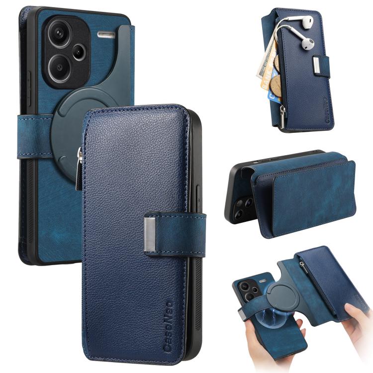 CaseNeo MagSafe RFID Anti-theft Zipper Wallet Retro Leather Phone Case, For Redmi Note 13 4G, For Redmi Note 13R Pro 5G, For Redmi Note 13 5G, For Redmi Note 13 Pro+, For Redmi Note 13 Pro 5G, For Redmi Note 12 4G Global, For Redmi Note 12 Pro+ 5G     ...