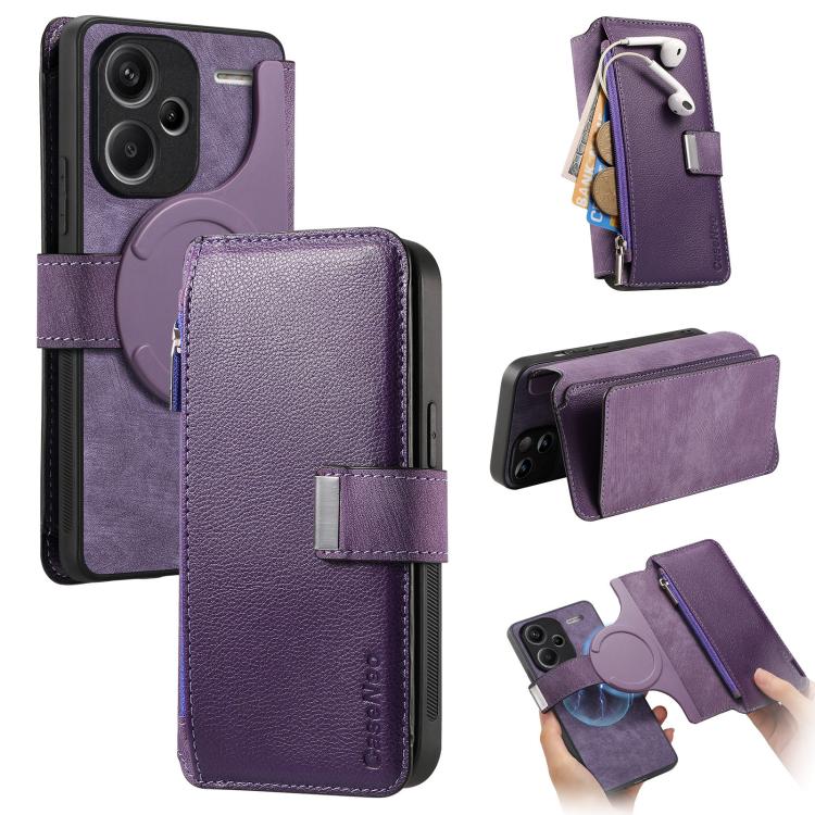 CaseNeo MagSafe RFID Anti-theft Zipper Wallet Retro Leather Phone Case, For Redmi Note 13 4G, For Redmi Note 13R Pro 5G, For Redmi Note 13 5G, For Redmi Note 13 Pro+, For Redmi Note 13 Pro 5G, For Redmi Note 12 4G Global, For Redmi Note 12 Pro+ 5G     ...
