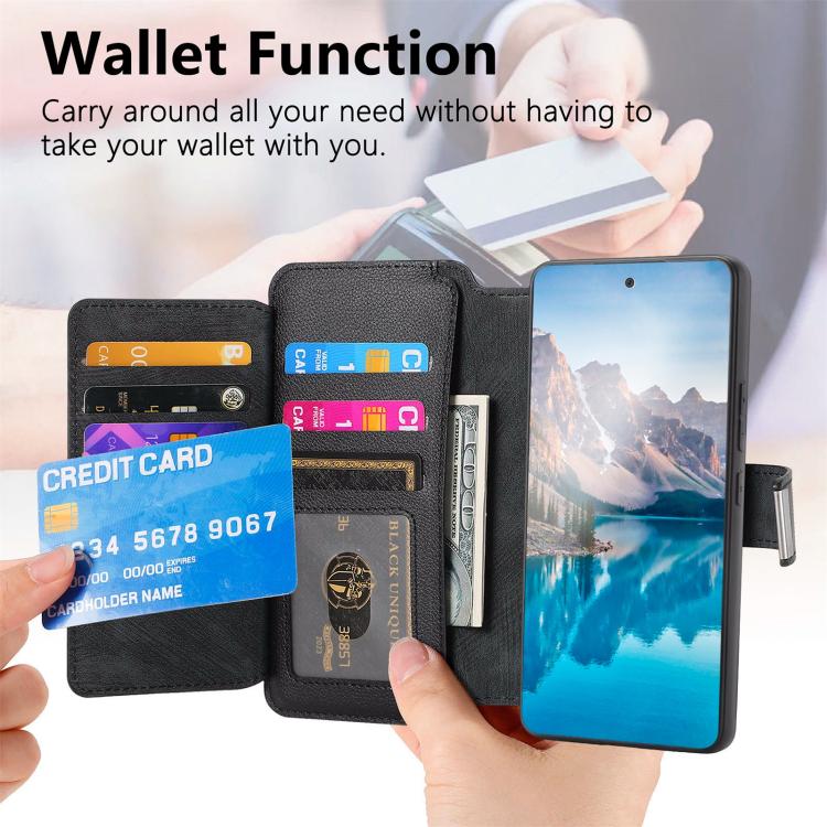 CaseNeo MagSafe RFID Anti-theft Zipper Wallet Retro Leather Phone Case, For Redmi Turbo 5 Max / Poco X8 Pro Max, For Redmi Turbo 5 5G / Poco X8 Pro 5G, For Redmi Note 15 Pro+ Global 163.3mm, For Redmi Note 15 4G / 5G Global 164mm                       ...