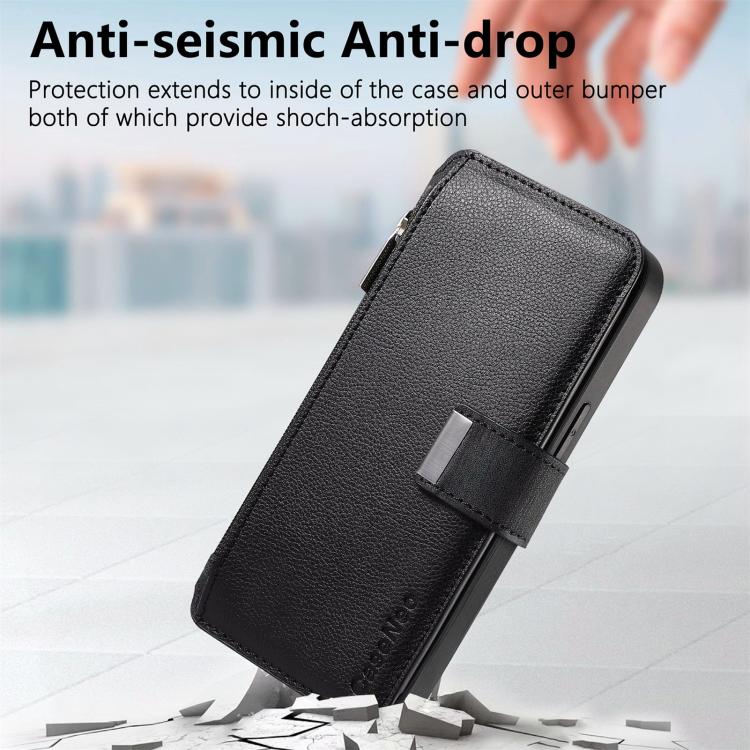 CaseNeo MagSafe RFID Anti-theft Zipper Wallet Retro Leather Phone Case, For Redmi 15 5G Global / 4G SEA 169.5mm, For Redmi Turbo 4 Pro, For Redmi Note 14 Pro 4G, For Redmi Note 14 4G Global 163.25mm, For Redmi Note 14 5G Global, For Redmi Note 14 Pro 5...