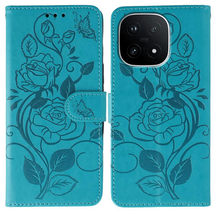 Rose Butterfly Embossed Leather Phone Case, For vivo iQOO 15, For vivo Y500 5G, For vivo V50 Lite 5G