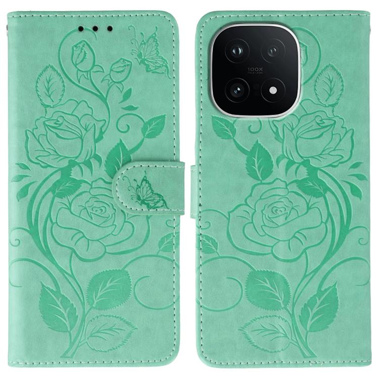 Rose Butterfly Embossed Leather Phone Case, For vivo iQOO 15, For vivo Y500 5G, For vivo V50 Lite 5G
