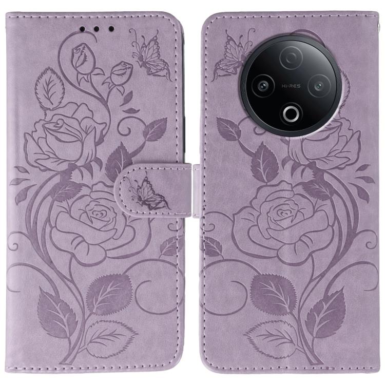 Rose Butterfly Embossed Leather Phone Case, For vivo iQOO 15, For vivo Y500 5G, For vivo V50 Lite 5G