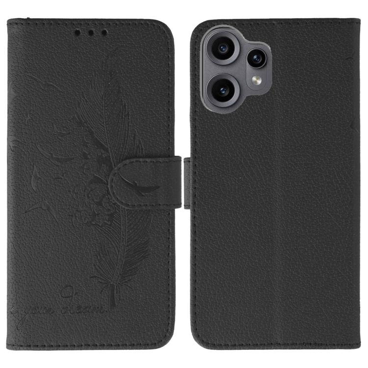 Feather Pattern Litchi Texture Leather Phone Case, For Nothing CMF Phone 2 Pro