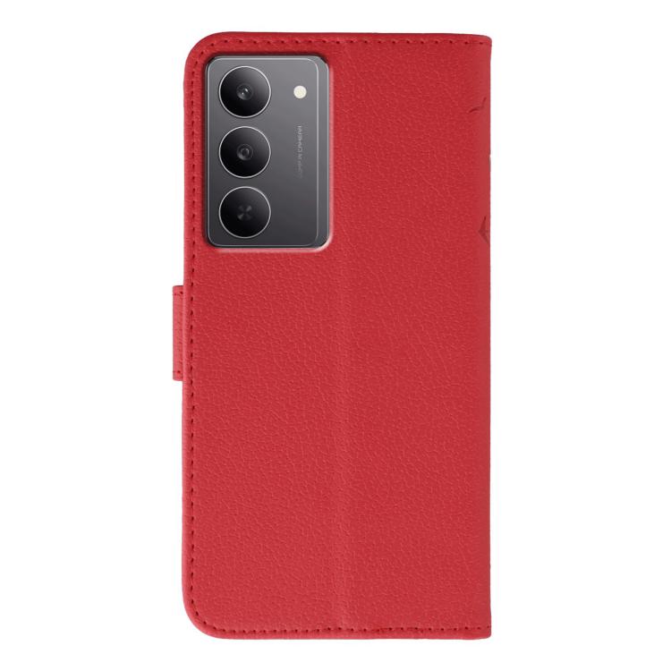 Feather Pattern Litchi Texture Leather Phone Case, For Realme 14x