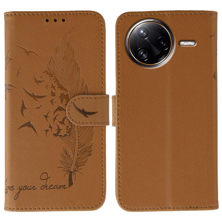 Feather Pattern Litchi Texture Leather Phone Case, For Xiaomi 17 Pro, For Xiaomi 17, For Xiaomi 15T Pro 5G, For Xiaomi 15T 5G, For Xiaomi Poco F7 Ultra / Redmi K80 Pro, For Xiaomi Poco F7 Pro / Redmi K80, For Xiaomi Poco C75 4G, For Xiaomi 14T Pro     ...