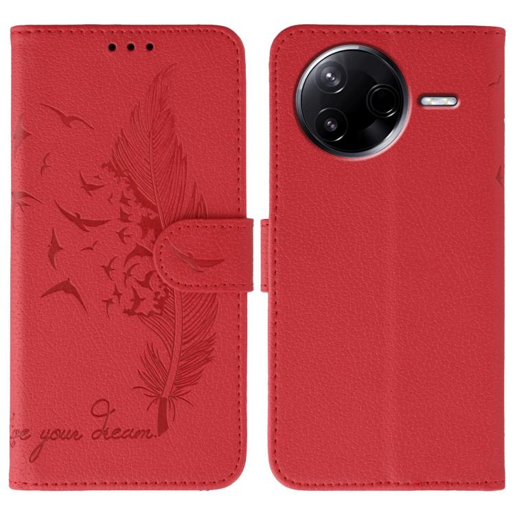 Feather Pattern Litchi Texture Leather Phone Case, For Xiaomi 17 Pro, For Xiaomi 17, For Xiaomi 15T Pro 5G, For Xiaomi 15T 5G, For Xiaomi Poco F7 Ultra / Redmi K80 Pro, For Xiaomi Poco F7 Pro / Redmi K80, For Xiaomi Poco C75 4G, For Xiaomi 14T Pro     ...