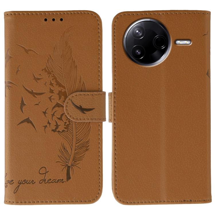Feather Pattern Litchi Texture Leather Phone Case, For Xiaomi 17 Pro, For Xiaomi 17, For Xiaomi 15T Pro 5G, For Xiaomi 15T 5G, For Xiaomi Poco F7 Ultra / Redmi K80 Pro, For Xiaomi Poco F7 Pro / Redmi K80, For Xiaomi Poco C75 4G, For Xiaomi 14T Pro     ...
