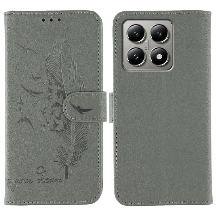 Feather Pattern Litchi Texture Leather Phone Case, For Xiaomi 17 Pro, For Xiaomi 17, For Xiaomi 15T Pro 5G, For Xiaomi 15T 5G, For Xiaomi Poco F7 Ultra / Redmi K80 Pro, For Xiaomi Poco F7 Pro / Redmi K80, For Xiaomi Poco C75 4G, For Xiaomi 14T Pro     ...