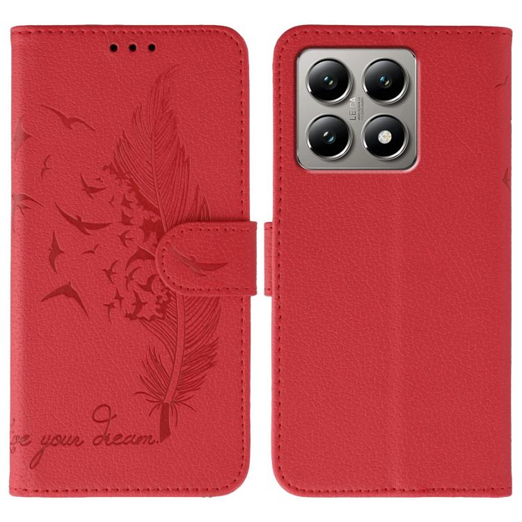 Feather Pattern Litchi Texture Leather Phone Case, For Xiaomi 17 Pro, For Xiaomi 17, For Xiaomi 15T Pro 5G, For Xiaomi 15T 5G, For Xiaomi Poco F7 Ultra / Redmi K80 Pro, For Xiaomi Poco F7 Pro / Redmi K80, For Xiaomi Poco C75 4G, For Xiaomi 14T Pro     ...