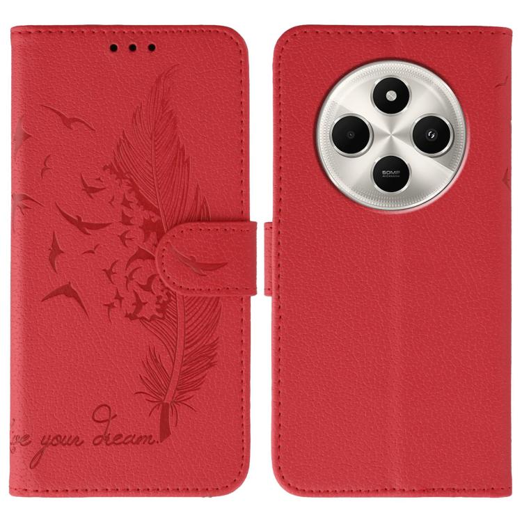 Feather Pattern Litchi Texture Leather Phone Case, For Xiaomi 17 Pro, For Xiaomi 17, For Xiaomi 15T Pro 5G, For Xiaomi 15T 5G, For Xiaomi Poco F7 Ultra / Redmi K80 Pro, For Xiaomi Poco F7 Pro / Redmi K80, For Xiaomi Poco C75 4G, For Xiaomi 14T Pro     ...