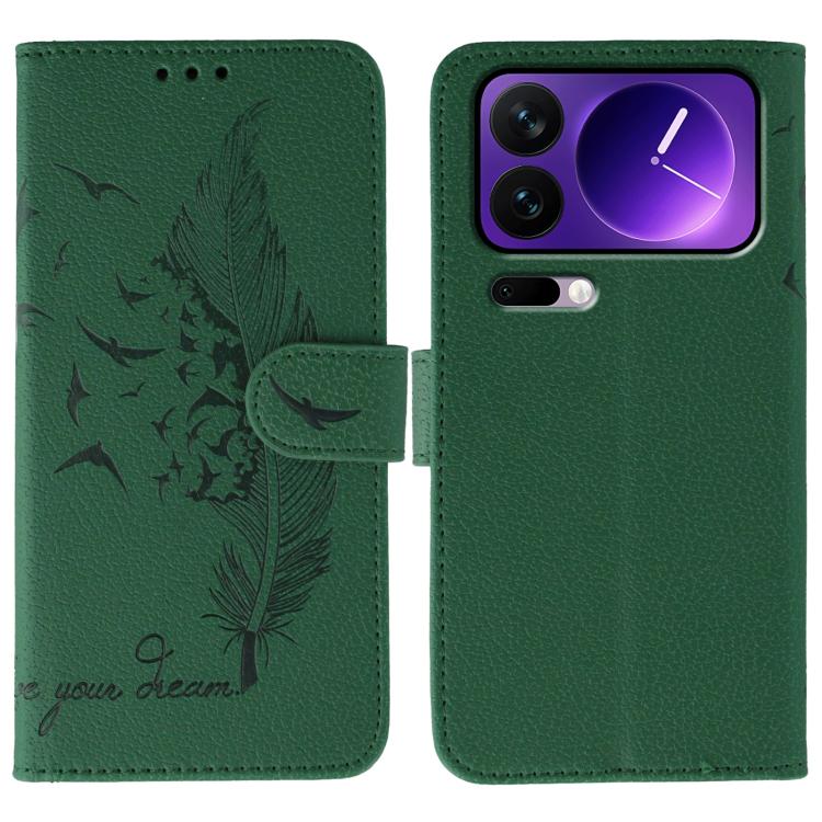 Feather Pattern Litchi Texture Leather Phone Case, For Xiaomi 17 Pro, For Xiaomi 17, For Xiaomi 15T Pro 5G, For Xiaomi 15T 5G, For Xiaomi Poco F7 Ultra / Redmi K80 Pro, For Xiaomi Poco F7 Pro / Redmi K80, For Xiaomi Poco C75 4G, For Xiaomi 14T Pro     ...