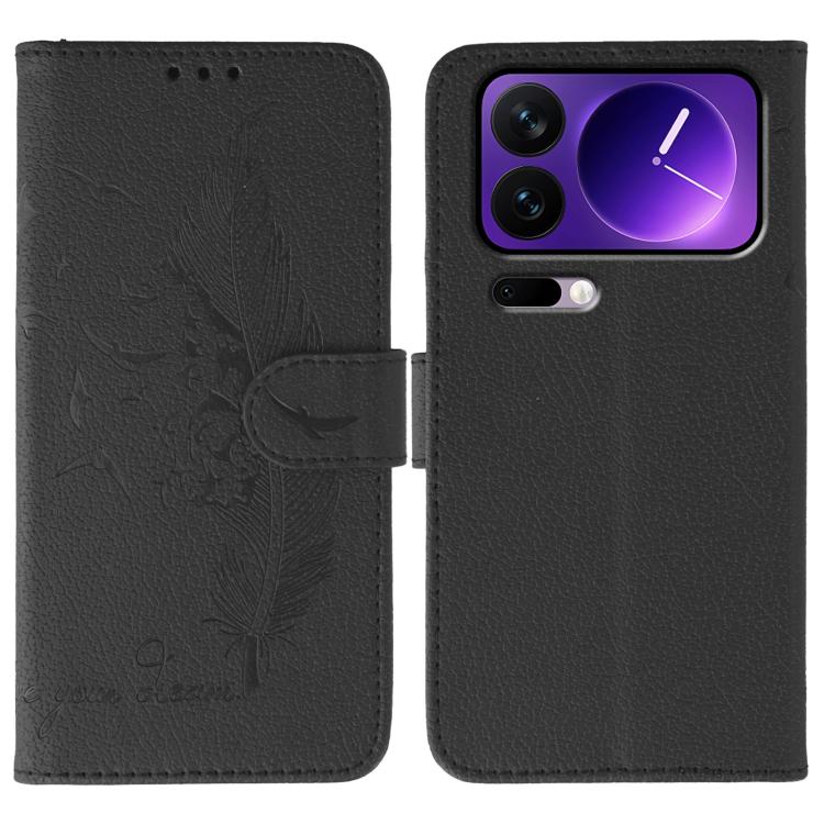 Feather Pattern Litchi Texture Leather Phone Case, For Xiaomi 17 Pro, For Xiaomi 17, For Xiaomi 15T Pro 5G, For Xiaomi 15T 5G, For Xiaomi Poco F7 Ultra / Redmi K80 Pro, For Xiaomi Poco F7 Pro / Redmi K80, For Xiaomi Poco C75 4G, For Xiaomi 14T Pro     ...