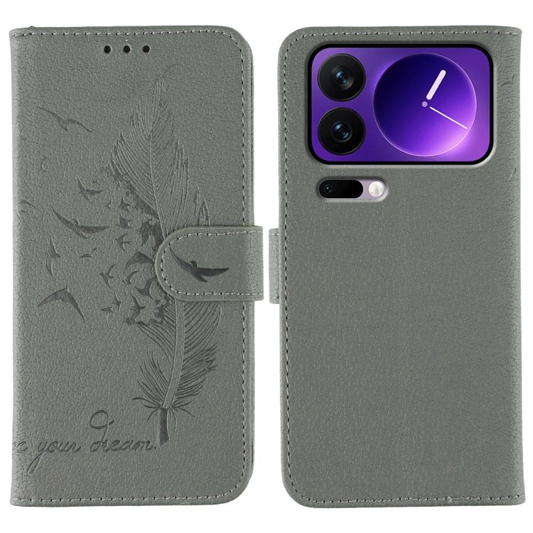 Feather Pattern Litchi Texture Leather Phone Case, For Xiaomi 17 Pro, For Xiaomi 17, For Xiaomi 15T Pro 5G, For Xiaomi 15T 5G, For Xiaomi Poco F7 Ultra / Redmi K80 Pro, For Xiaomi Poco F7 Pro / Redmi K80, For Xiaomi Poco C75 4G, For Xiaomi 14T Pro     ...